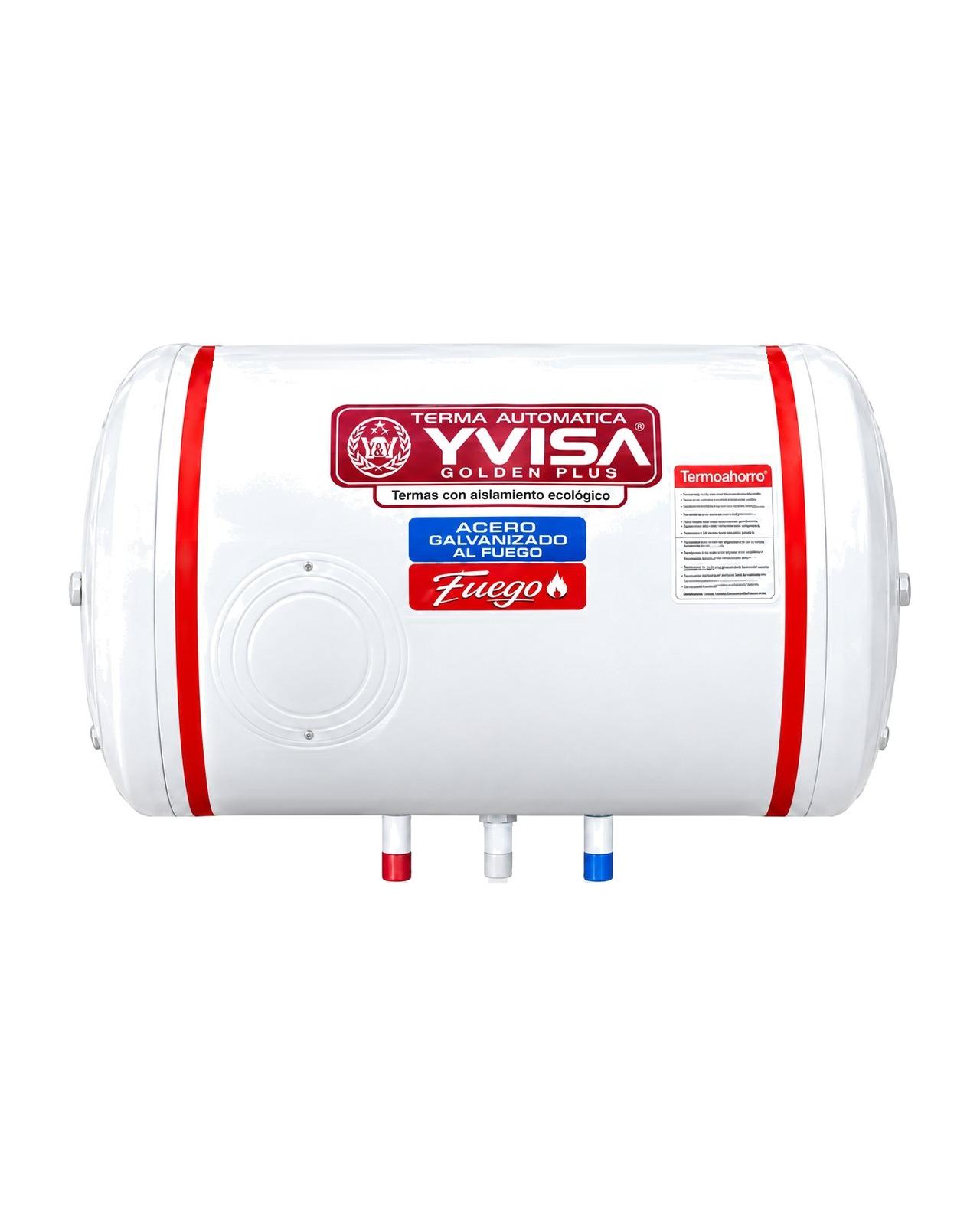 Terma Yvisa Golden Plus horizontal de pared, con sus tres conexiones en la parte de abajo