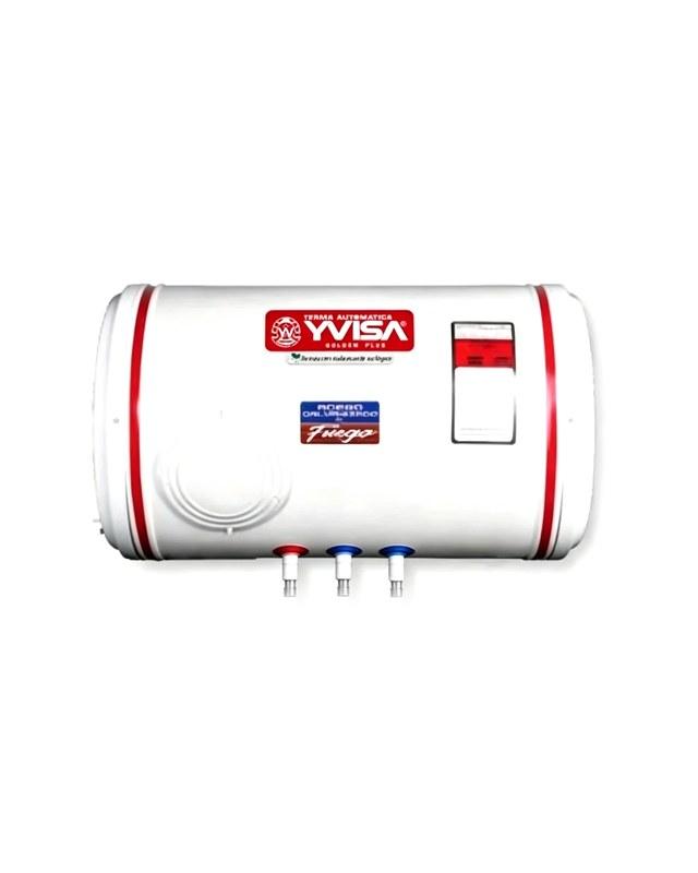 Terma Yvisa Golden Plus horizontal de pared, con sus tres conexiones en la parte de abajo